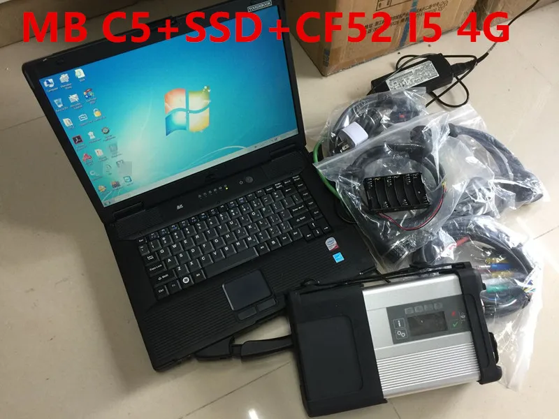 MB Star C5 SD Подключение sd c5 с ноутбуком cf52(4g) диагностическое программное обеспечение SSD hdd,07 v DAS/DTS для Mb Star C5 автомобили и грузовики - Цвет: c5-ssd-cf52