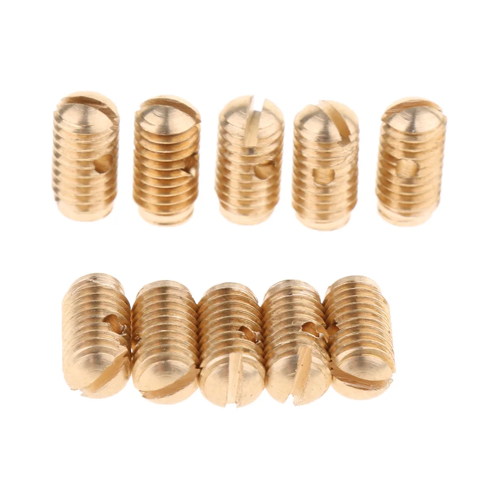 10pcs Alto Tenor Soprano Saxophone Sax Screws for Woodwind Instrument Parts, Gold