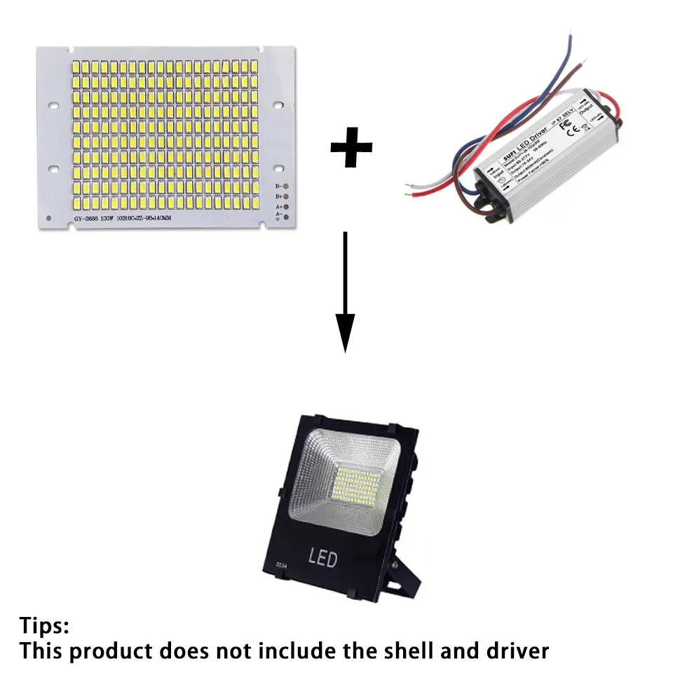 Светодиодный прожектор SMD5730 10 Вт 20 30 50 светодиодный источник освещения теплый