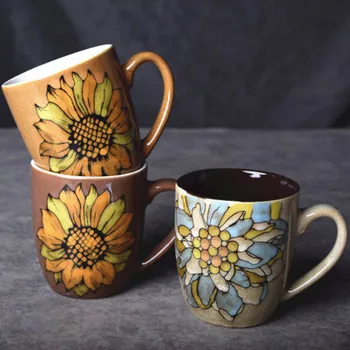 

Retro Creative Coffee Mug Nordic Ceramic Hand-painted Personnalisable Funny Esspresso Cups Caffe Tazze Drinkware Kitchen DB60MK