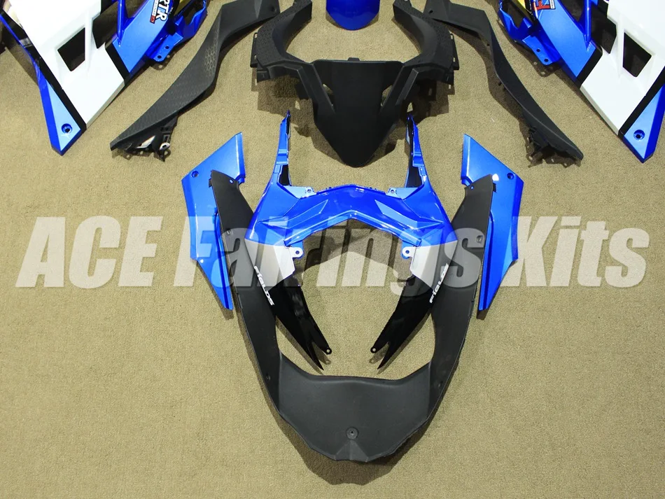 ABS обтекатель комплект для Kawasaki Ninja300 EX300 300R 2013 13 14 15 16 17 Обтекатели набор(литья под давлением) синий белый
