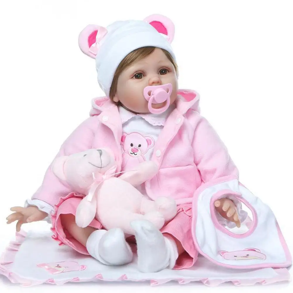 

LeadingStar 55CM Cute Soft Realistic Silicone Vinyl Baby Doll Toys for Children Christmas Birthday