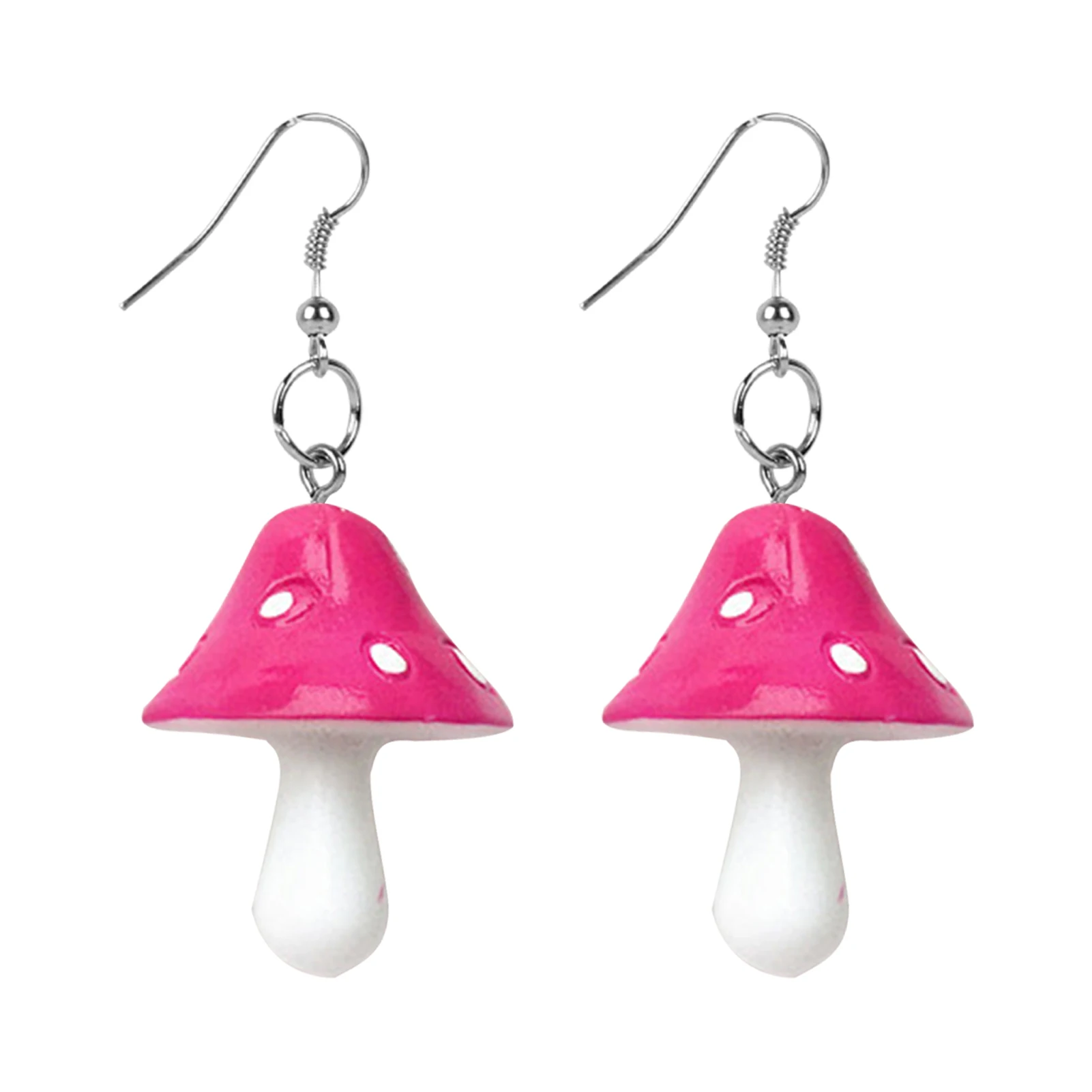 Mushroom Resin Earrings 8 Color Drop Dangle Earrings Sweet Fresh Chic Charm Jewelry For Girls Women Children Birthday Christmas 1