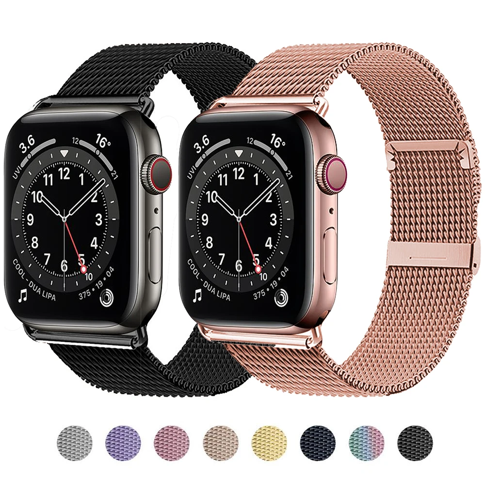 

Stainless Steel MAGNETIC Milanese band For Apple Watch 6 SE 5 4 3 2 1 42mm 38mm Bracelet strap for iwatch 4 5 40mm 44mm