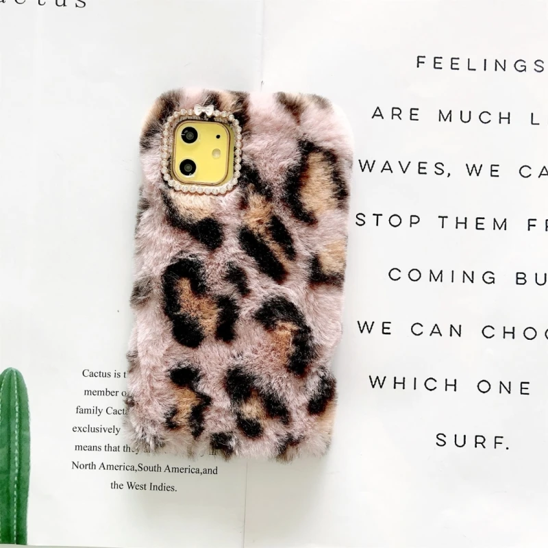 For iPhone 11/ 11 Pro /iPhone Max Plush Leopard Print Phone Protect Case | Мобильные телефоны и аксессуары