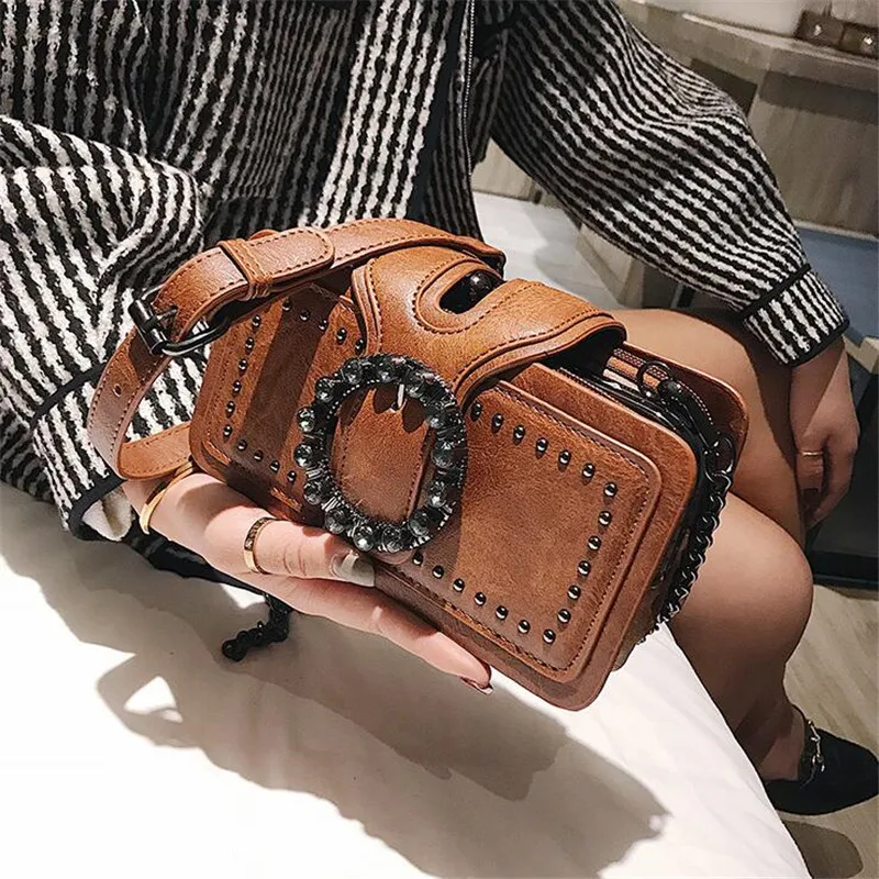 

Women Retro Crossbody Bags Small Purses Messenger Bag Hasp Versatile Shoulder Bag Handle Bags Sac Main Femme