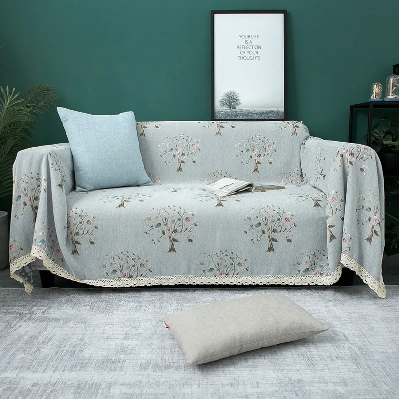 

Thicken Chenille Ginkgo Leaf Full Covered pachira macrocarpa Leaves NonSlip Four Seasons Universal Sofa Cushion Sofa Cover Towel