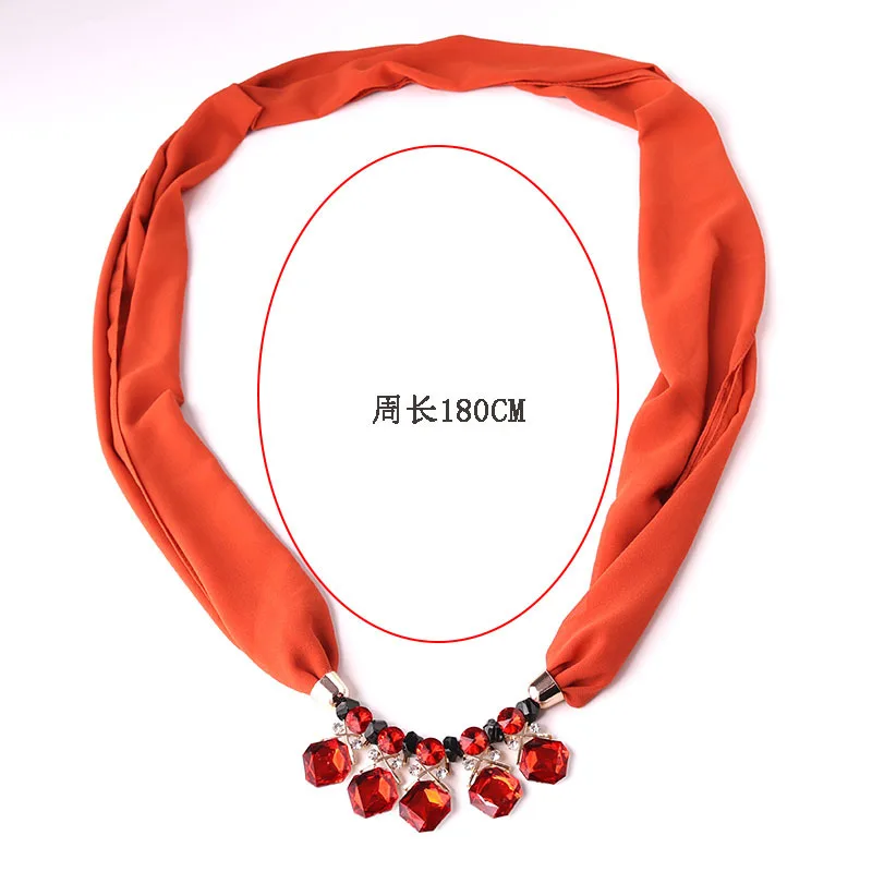 H7e7c08567b5c480d9d6037137379235fr Elegant Girl Beads Necklace Pendant Ring Scarf Multi-style Lady Chiffon Solid Scarf Hijabs Muslim Head Scarve Turban Accessories Mallzona