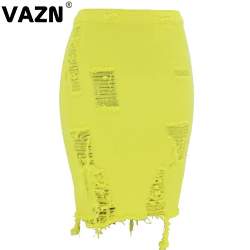VAZN YP6011, новинка, Неопрятные юбки-карандаш, для молодых леди, для заметок, сексуальный комбинезон, однотонный, с высокой талией, для диких джокеров, женские юбки-карандаш средней длины