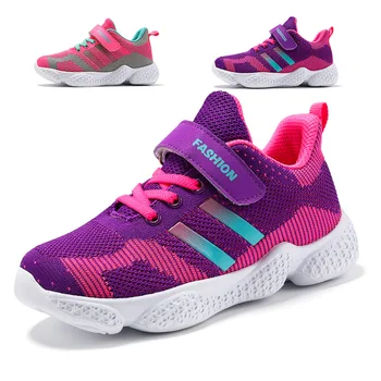 

Girls Running Shoes for Kids Knit Lightweight Breathable Sneakers Tennis Sport Shoes for Children Girl Casual Sneakers