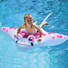 160*140*30cm Cartoon Fish Shape Swim Seat Floating Ring Inflatable Raft Float Swimming Pool Float Mattress Floating bed