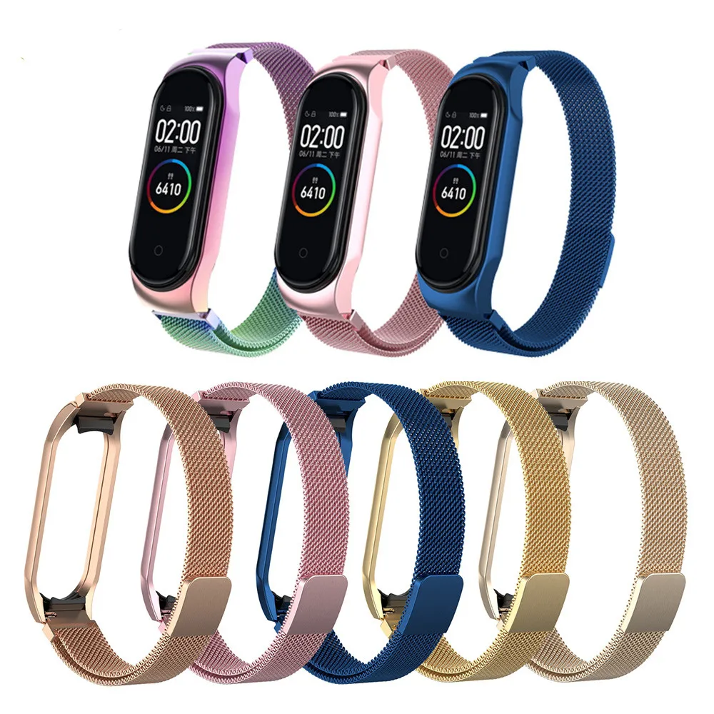 

Metal Milanese Wrist Strap For XiaoMi Mi Band 4 3 Magnetic Bracelet Strap Mi Band 4 Mi4 Women Man Smart Band Accessories