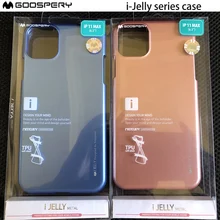 Чехол Mercury Goospery i-Jelly с металлическим покрытием, тонкий чехол из ТПУ для iPhone 11/11 PRO/11 PRO MAX