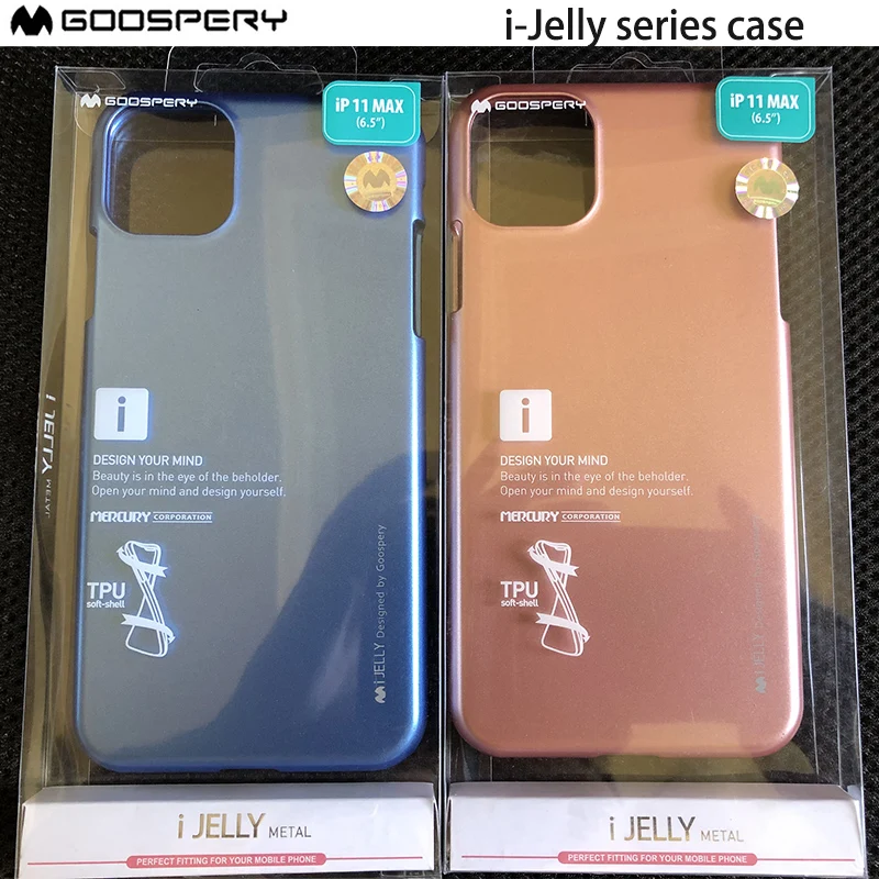 Оригинальный чехол Mercury Goospery i-Jelly с металлическим покрытием тонкий из ТПУ для iPhone