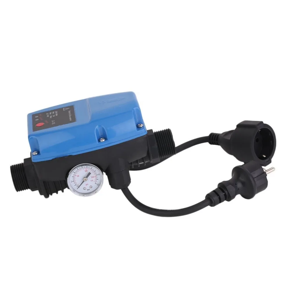 

ACEHE 1Pcs Water Pump Pressure Control Switch SKD-5MIT Pressure Controller Electronic Automatic with Pressure Gauge EU Plug