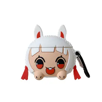 

Silicone Protective Case Rabbit Cover Protector with Carabiner for Airpods 1/2 qyh