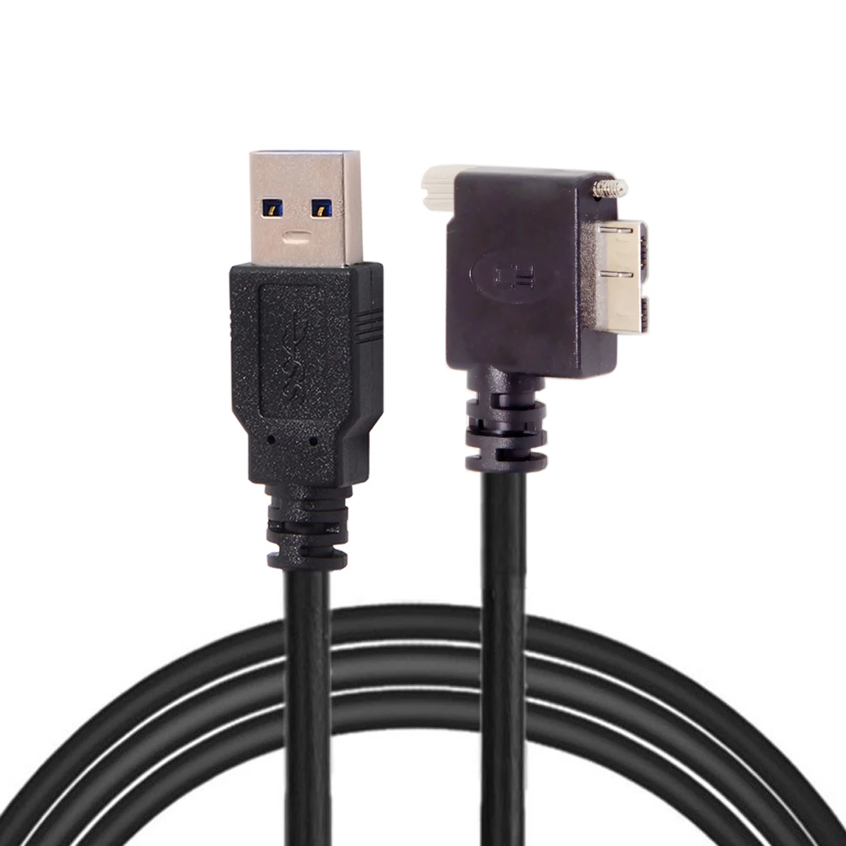 Кабель Cablecc 1,2 м 90 градусов под прямым углом Micro USB, винт с креплением на 3,0 кабель для передачи данных для камеры