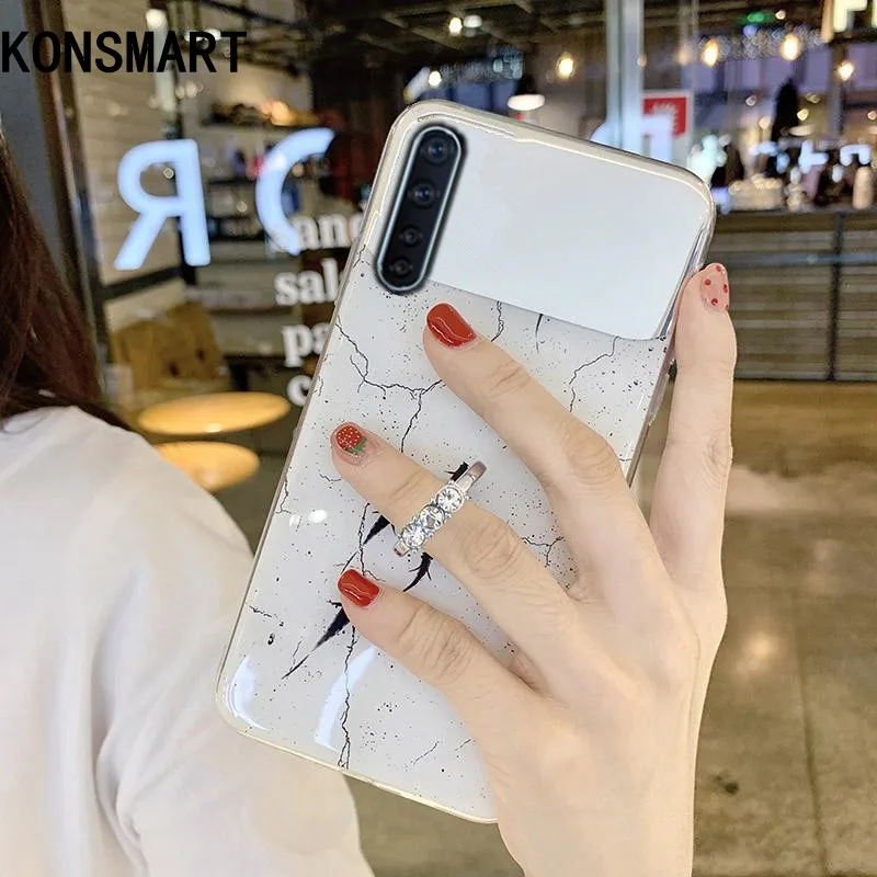 Зеркальный чехол KONSMART для макияжа OPPO F15 F11 Pro задняя крышка F9 F7 Youth F5 F3 с держателем
