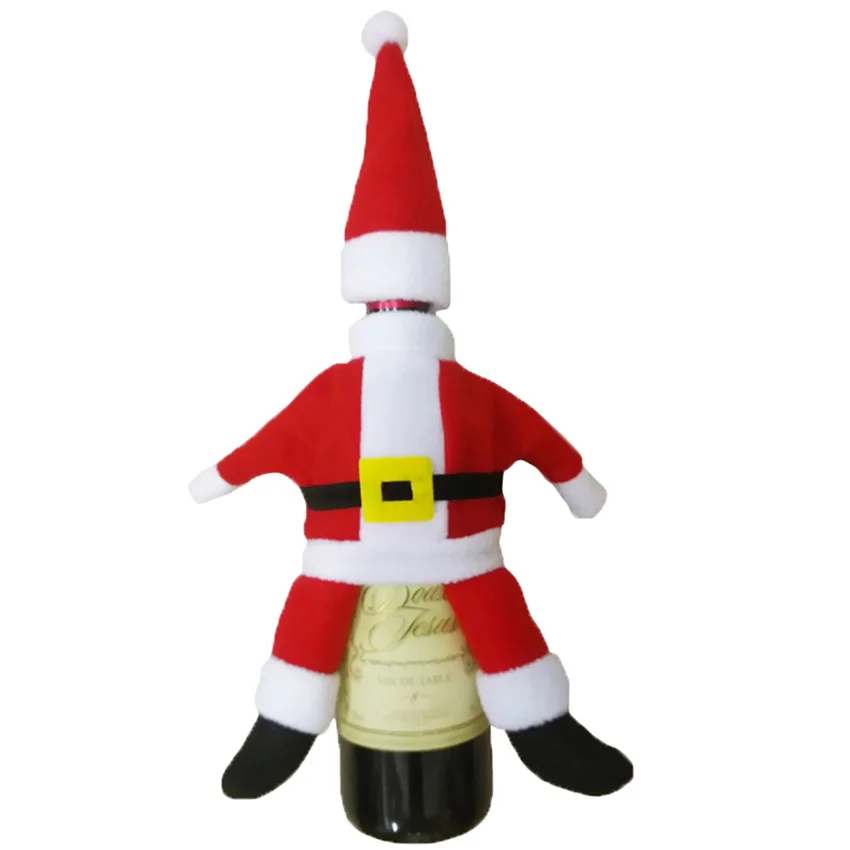 

Christmas Bottle Santa Claus Decorates Clothes.