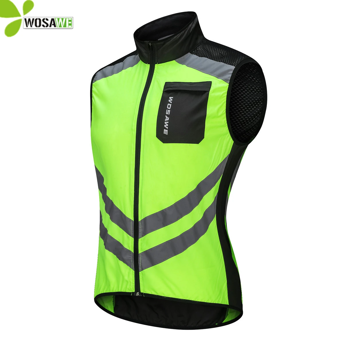Wosawe Reflective Cycling Vests Sleeveless Windproof Sports Ciclismo wosawe-reflective-cycling-vests-sleeveless-windproof-sports-ciclismo
