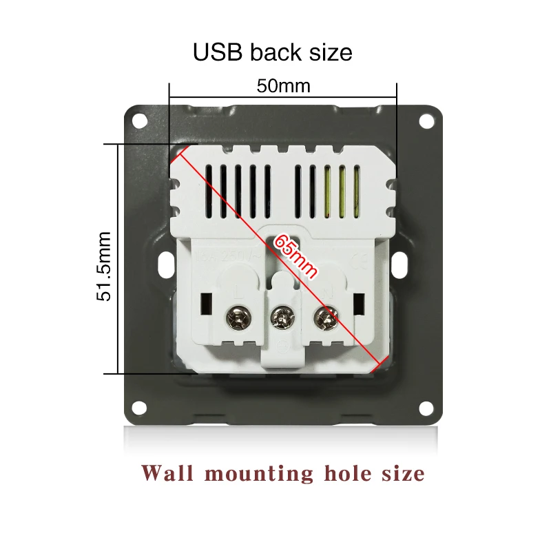 vidro temperado tomada de parede com usb