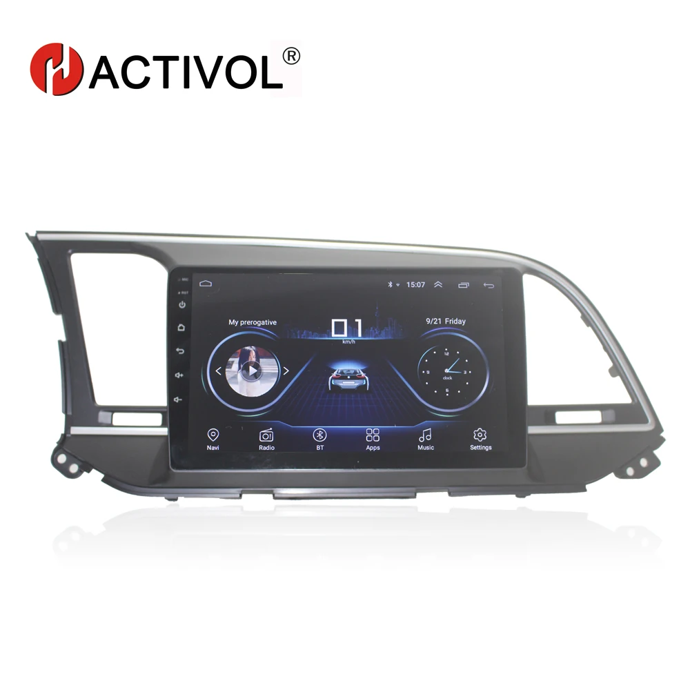 

HACTIVOL 9" 1024*600 Quadcore android 8.1 car radio for For Hyundai Elantra 2016 car DVD player gps navi wifi bluetooth