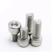 10pcs DIN912 M10x180MM  Full Thread  Metric 304 Stainless Steel Hex Socket Head Cap Screw Bolts 180MM