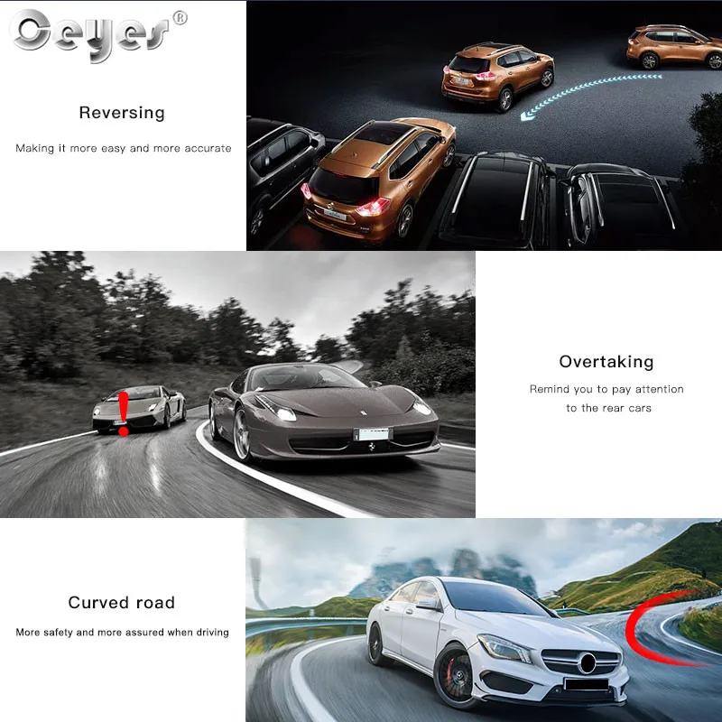 HD 360 Degree Wide Angle Adjustable Car Rear View Convex Mirror Auto Rearview Mirror Vehicle Blind Spot Rimless Mirrors (9)