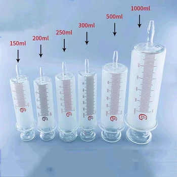 

Glass Syringes Large Caliber Glass Enema Sausage Device Air Tightness Glass Sample Extractor Injector 150ml/200ml/300ml/500ml