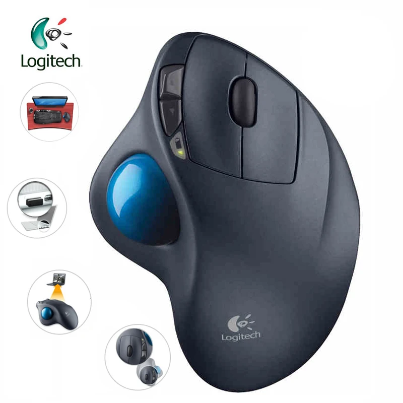 Logitech M570 Мышь с 2,4G Беспроводной оптический трекбол эргономичная Мышь геймера Поддержка официальный Тесты для Windos 10/8/7/vista и Mac OS