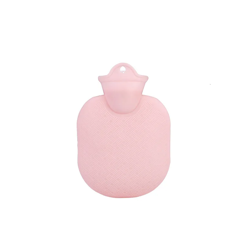 Pink 500ml Грелка для воды, зимняя грелка для рук, толстая резиновая грелка, сумка для горячей воды, термотерапия, одноцветная, Bolsa Agua Caliente - Цвет: Pink 500ml