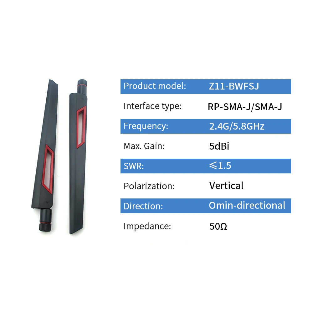 2pcs 2 4GHz 5 8GHz Wifi Router Antenna 2 4G 5 8G Dual Band Antennas 5dBi 2