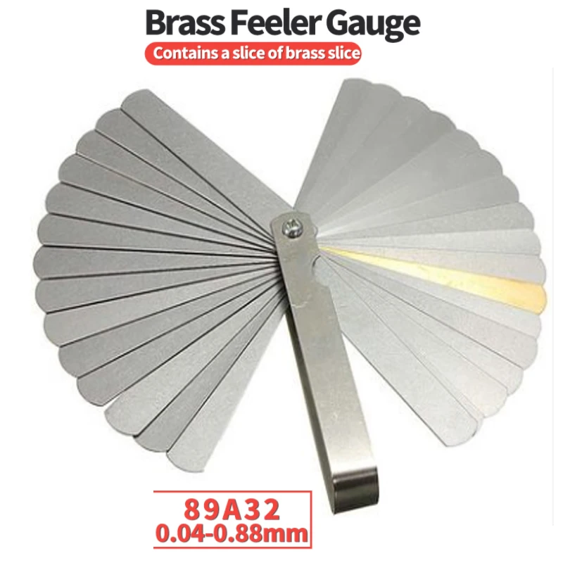14/20/25/32pcs Sheet Feeler Gauge Inch Metric Thickness Gauge Blade Gap Filler Tappet Valve Thickness Measurement Layout Tool