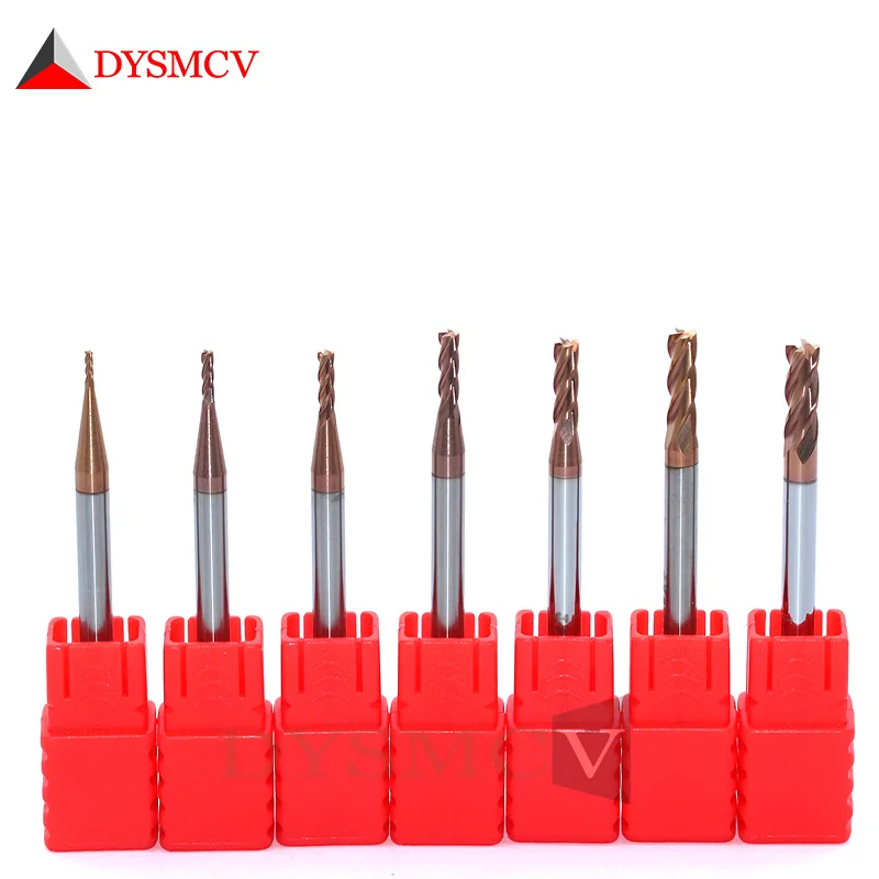 

DYSMCVHRC60 4F1mm2mm3mm4mm5mm6mm8mm10mm12mm Solid Carbide Endmills 4Flute Side Milling Slotting Profiling Face Mill High Quality
