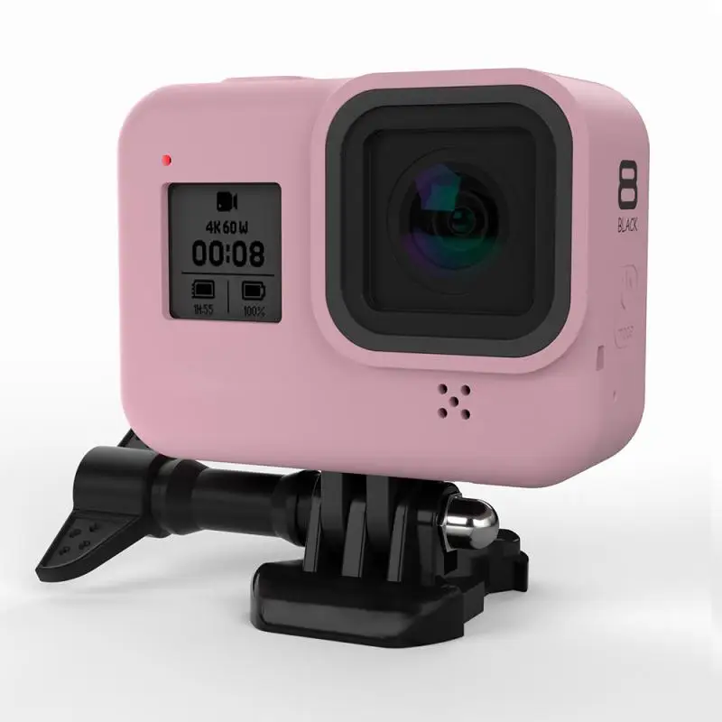 

For Go Pro Hero 8 Black Sports Camera Anti-fall Case Protective Silicone Cover Colorful Silicone