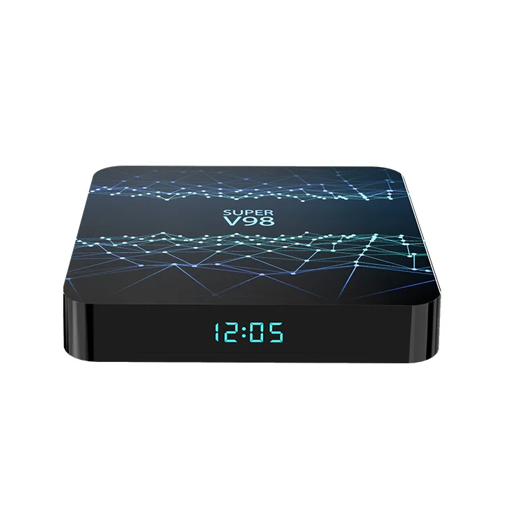 Смарт-ТВ-бокс Android RK3318 2 Гб ОЗУ 16 Гб ПЗУ 2,4 г wifi bluetooth 4,0 Android 9,0 4K ТВ-бокс SuperV98 для Youtube