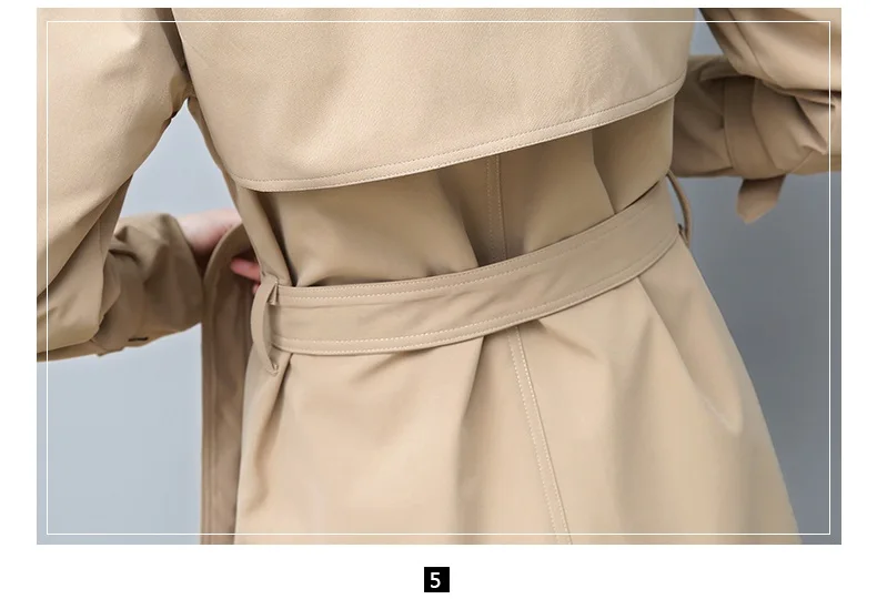 Large size Women's Autumn Windbreaker Medium long Spring New Fashion Fat sister Casual Double-breasted Jacket Women's
