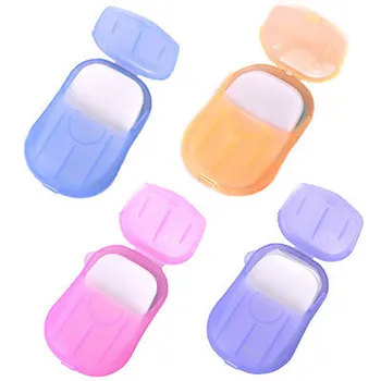

20pcs/box Whitening Soap Portable Outdoor Travel Handmade Soap Paper Washing Hand Bath Clean Scented Disposable Rose Soap