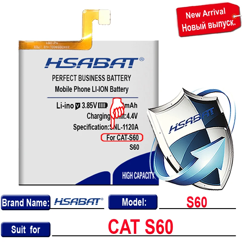 HSABAT 0 цикл 5550 мАч батарея APP-12F-F57571-CGX-111 для гусеницы CAT S60 Высокое качество батареи