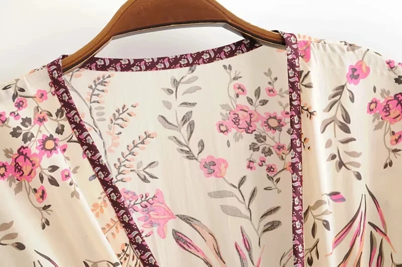 Summer long dress Vintage Floral Print Backless Chic Boho Dress Women With Sashes Asymmetrical Beach Dress Vestidos