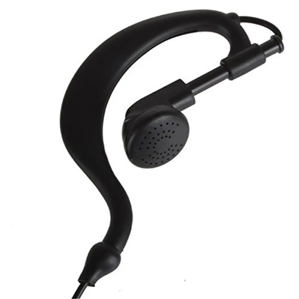 20 Pieces G Type Soft Ear Hook Earpiece Headset with Push to Talk and Microphone for Linton Walkie Talkie