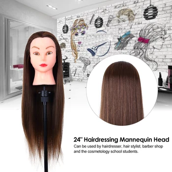 

24inch Hair Styling Mannequin Head Hairdressing Training Head for Hair Braiding Practice Long Hair Dummy Training Head Models