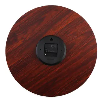 

Large Wall Clock Wooden-Art Round Roman Numerals Garden Outdoor Decor 40cm