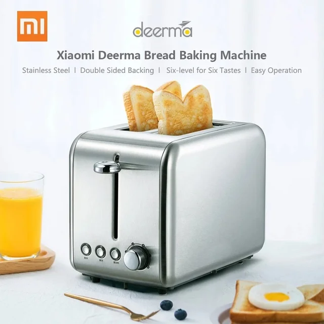 LAST ONE Deerma Bread Electric Toaster Baking Machine Household Automatic Breakfast Toast Sandwich Maker Reheat Kitchen Grilll 3