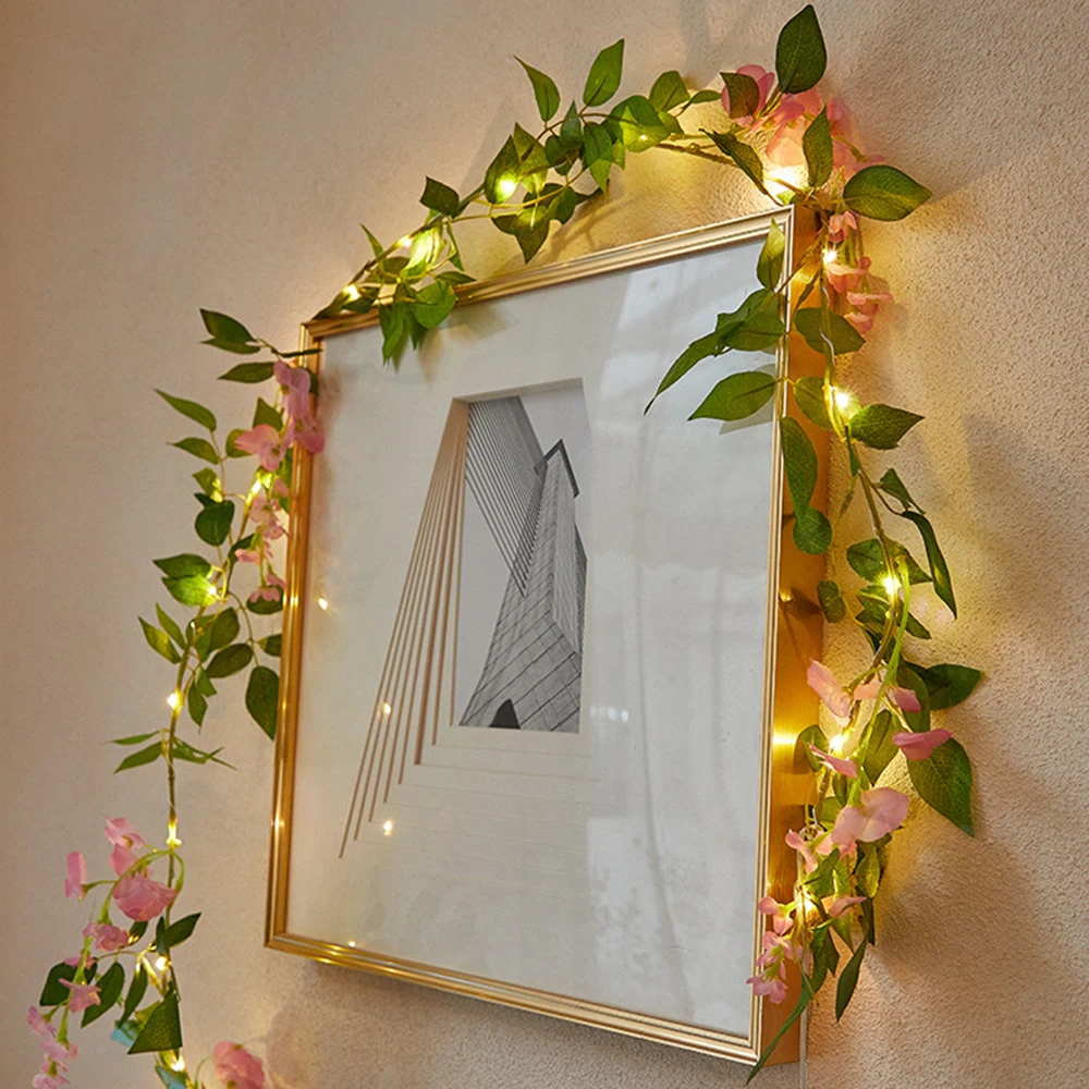 210cm Künstliche Grün Pflanzen Hängen Ivy Lassen Algen Rettich Gefälschte Blumen Trauben Reben Hause Garten Wand Partei Urlaub Dekoration – Detail 4