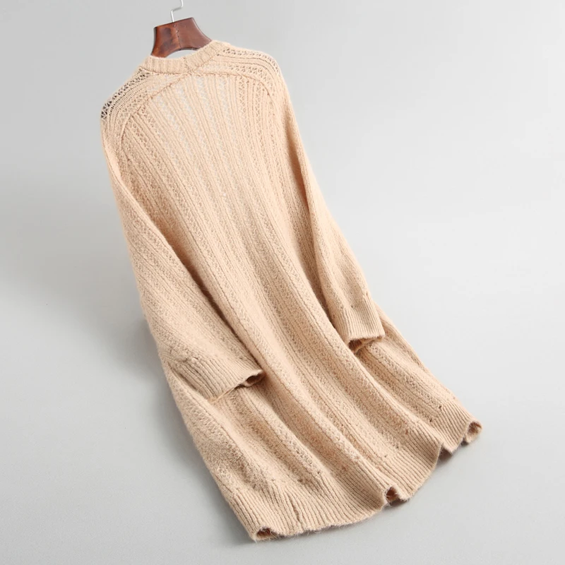 Long Cardigan Female Winter Clothing Women's Cashmere Cardigan Knitted Twist Vintage Loose Cardigans Sweaters