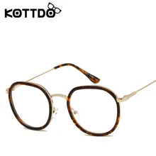 KODDTO винтажные Круглые Женские оправы для очков, металлические оправы для очков по рецепту, мужские компьютерные оправы для очков, модные аксессуары