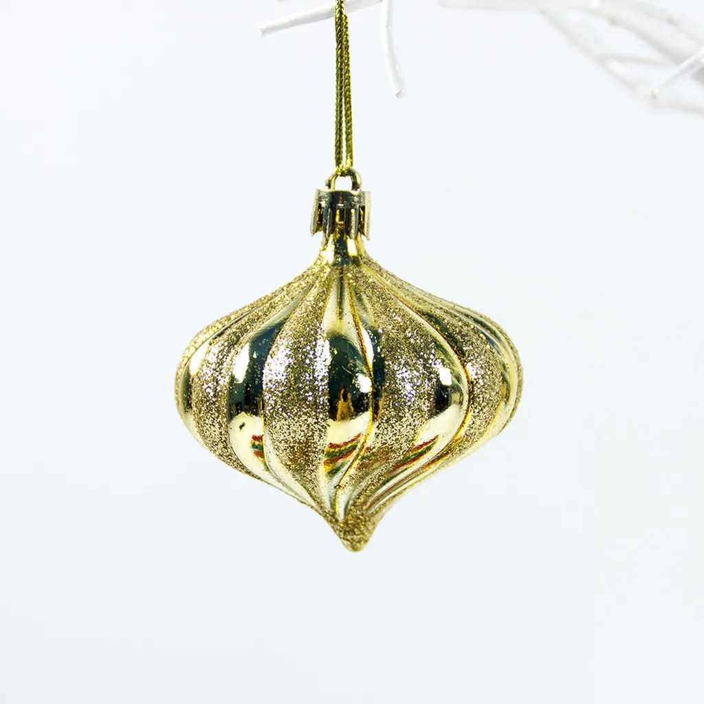 Christmas ball Christmas Tree Ornament Hanging Home Party Ornament Decor Christmas Tree Shaped gold powder glitter 30Pcs