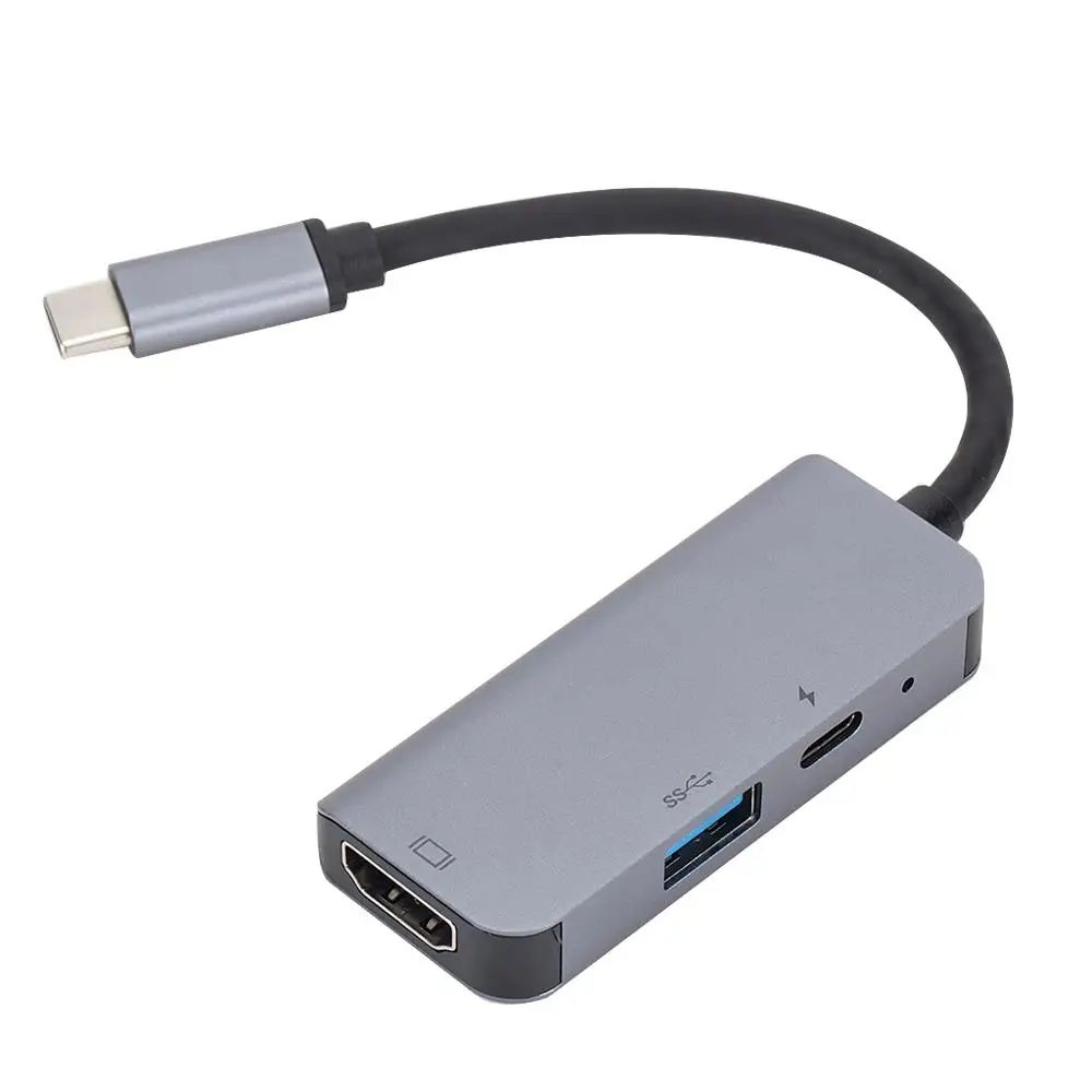 USB-C концентратор 3 в 1 type-C-hdmi кабель 3,0 PD зарядка Thunderbolt 3 адаптер для MacBook huawei mate 20 P20 Pro USB-C HDMI