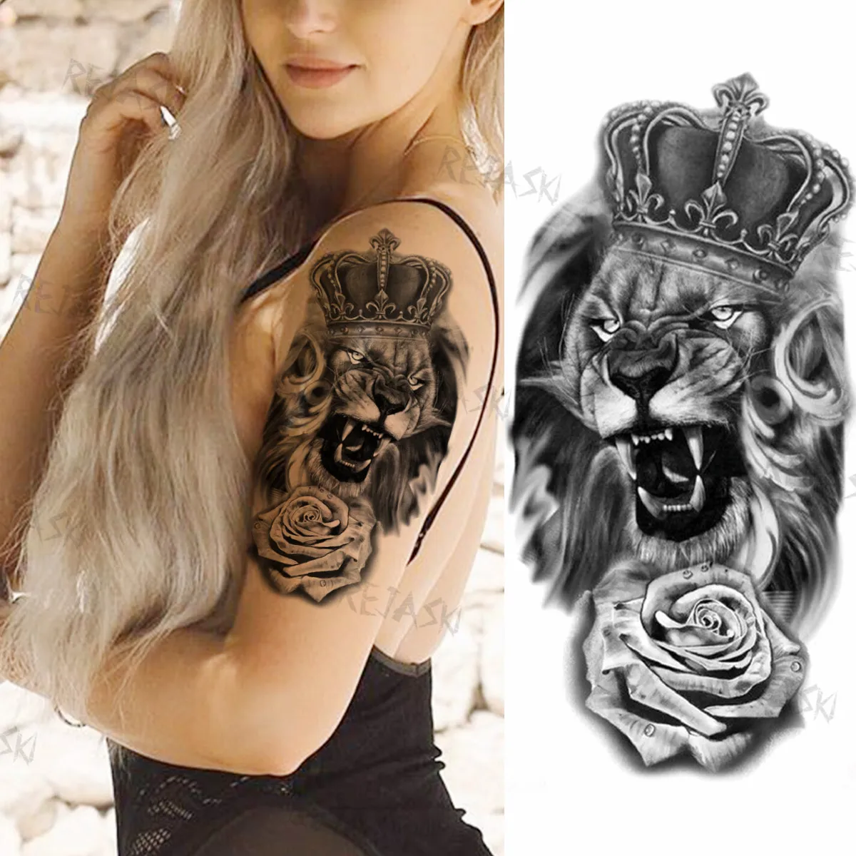 Female Lion Tattoo Drawing - Temu